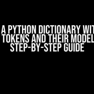 Making a Python Dictionary with a For Loop for Tokens and Their Model Score: A Step-by-Step Guide