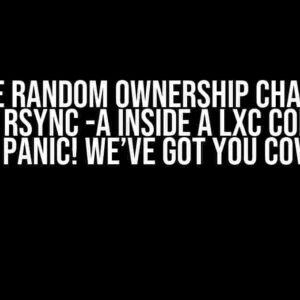 Some random ownership changes through rsync -a inside a LXC container? Don’t Panic! We’ve Got You Covered!